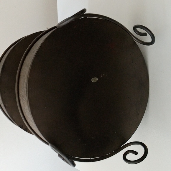 Two Tier Copper Metal Basket Floral - Picture 7 of 8